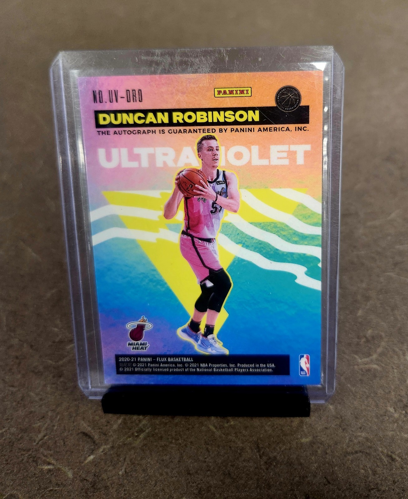 2020-21 Panini Flux – Ultraviolet Signatures Duncan Robinson #UV-DRO (AU)