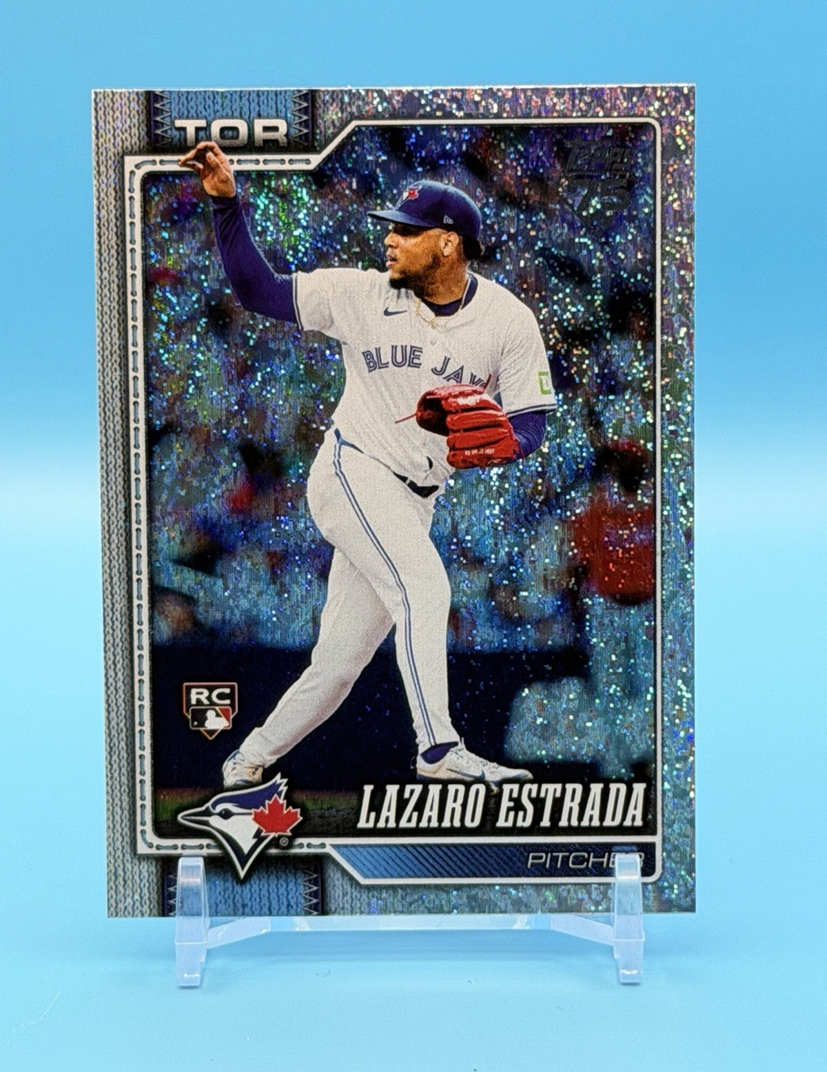 Topps 2025 Series One Lazaro Estrada Holo Foil RC Toronto Blue Jays #299
