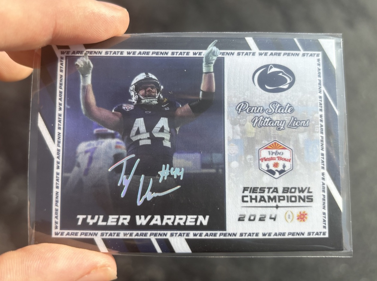 Tyler Warren Penn State Football Card CFP Fiesta Bowl Holo Auto Nittany Lions!