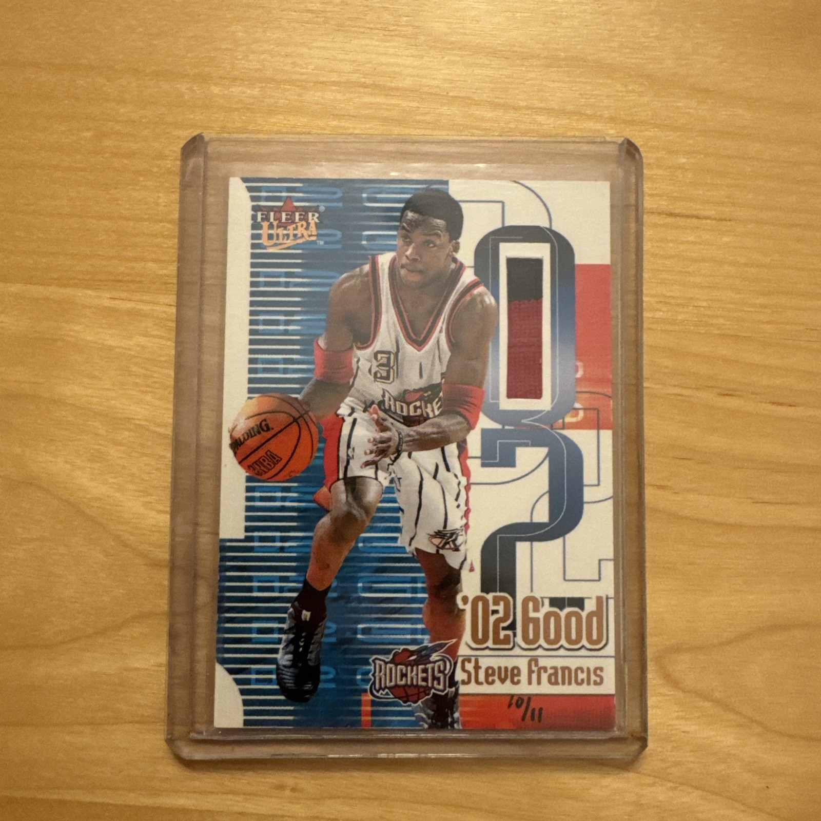 2001-02 Fleer Ultra ’02 Good Steve Francis Houston Rockets Game-Worn Uniform /11