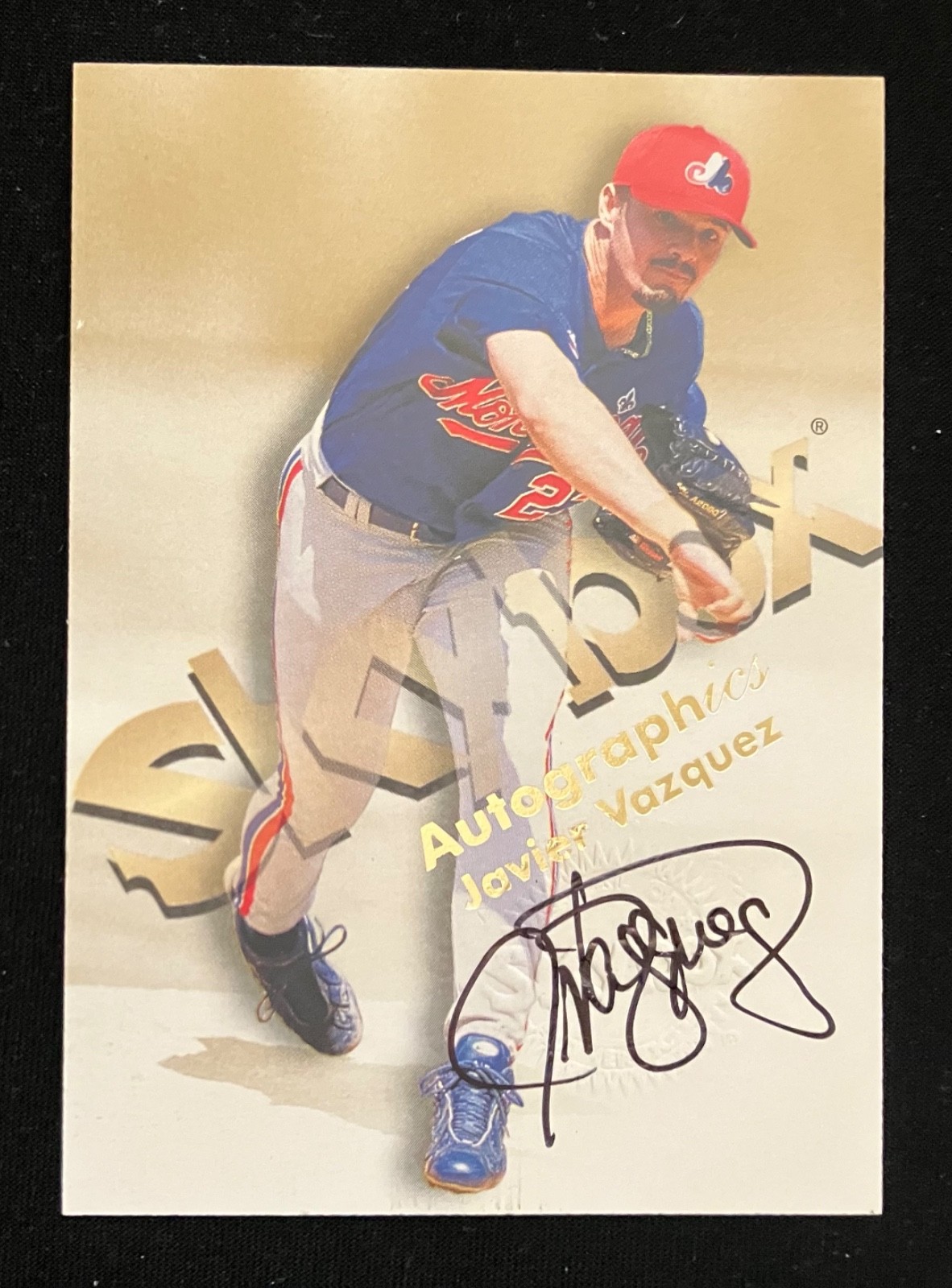 JAVIER VAZQUEZ MONTREAL EXPOS 1999 SKYBOX PREMIUM AUTOGRAPHICS CERTIFIED AUTO