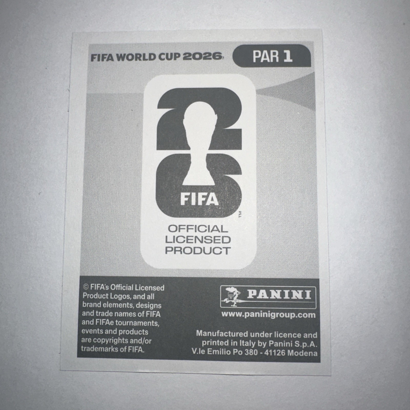 2026 Panini FIFA World Cup Sticker Foil Team Logo #PAR1 Paraguay