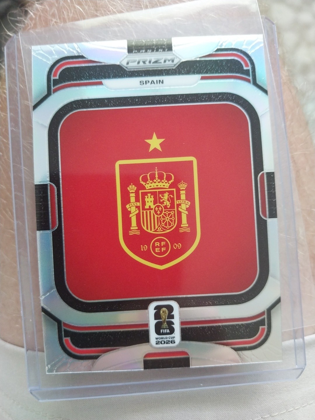 2026 Panini Prizm World Cup Soccer Spain Silver Prizm Team Badges #6 SSP
