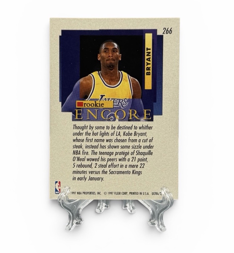 1996-97 Fleer Ultra Encore Rookies Kobe Bryant RC #266 Lakers HOF NBA Card