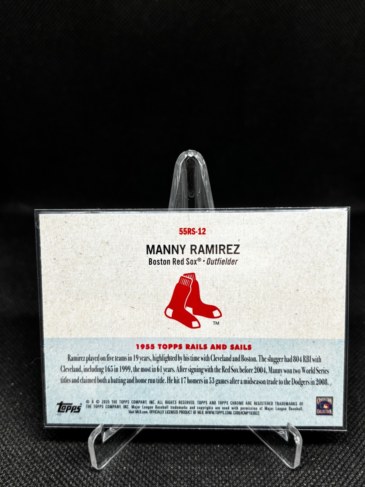 2025 Topps Platinum Manny Ramirez #55RS-12 – 1955 Rails & Sails – Diamondbacks