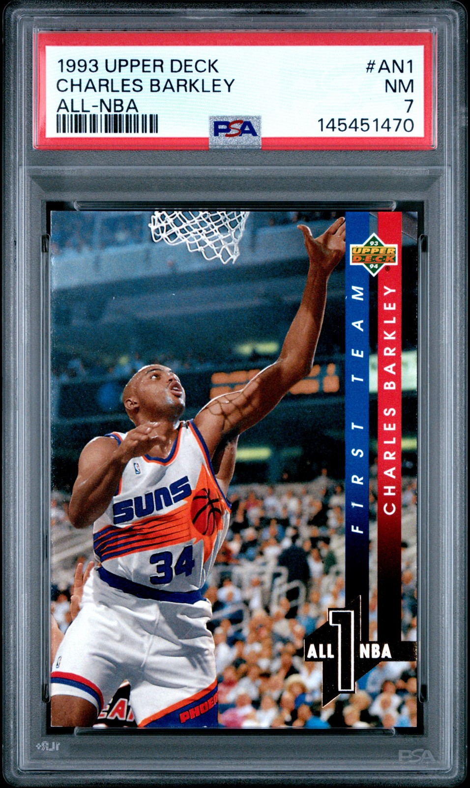 1993 UD ALL-NBA ALL-NBA #AN1 CHARLES BARKLEY PSA 7
