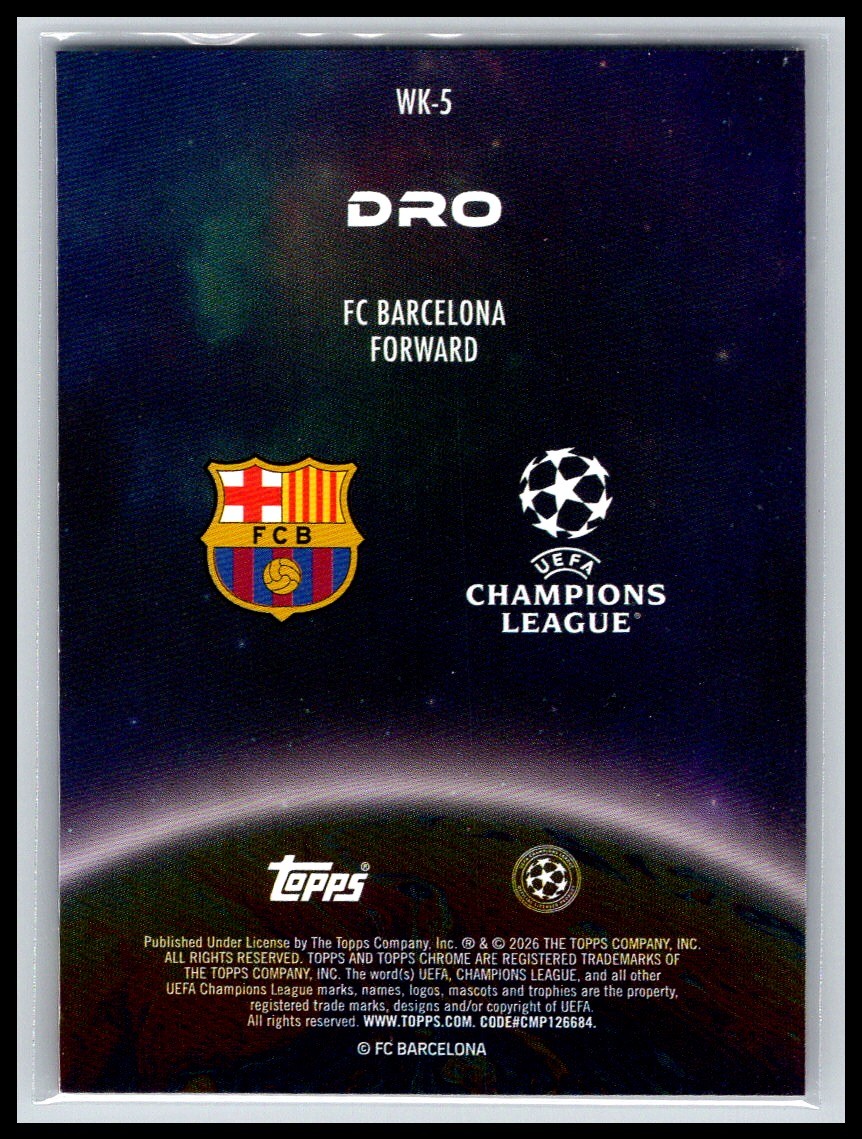 2025-26 Topps Chrome UEFA Club Competitions #WK-5 Dro Wonderkids