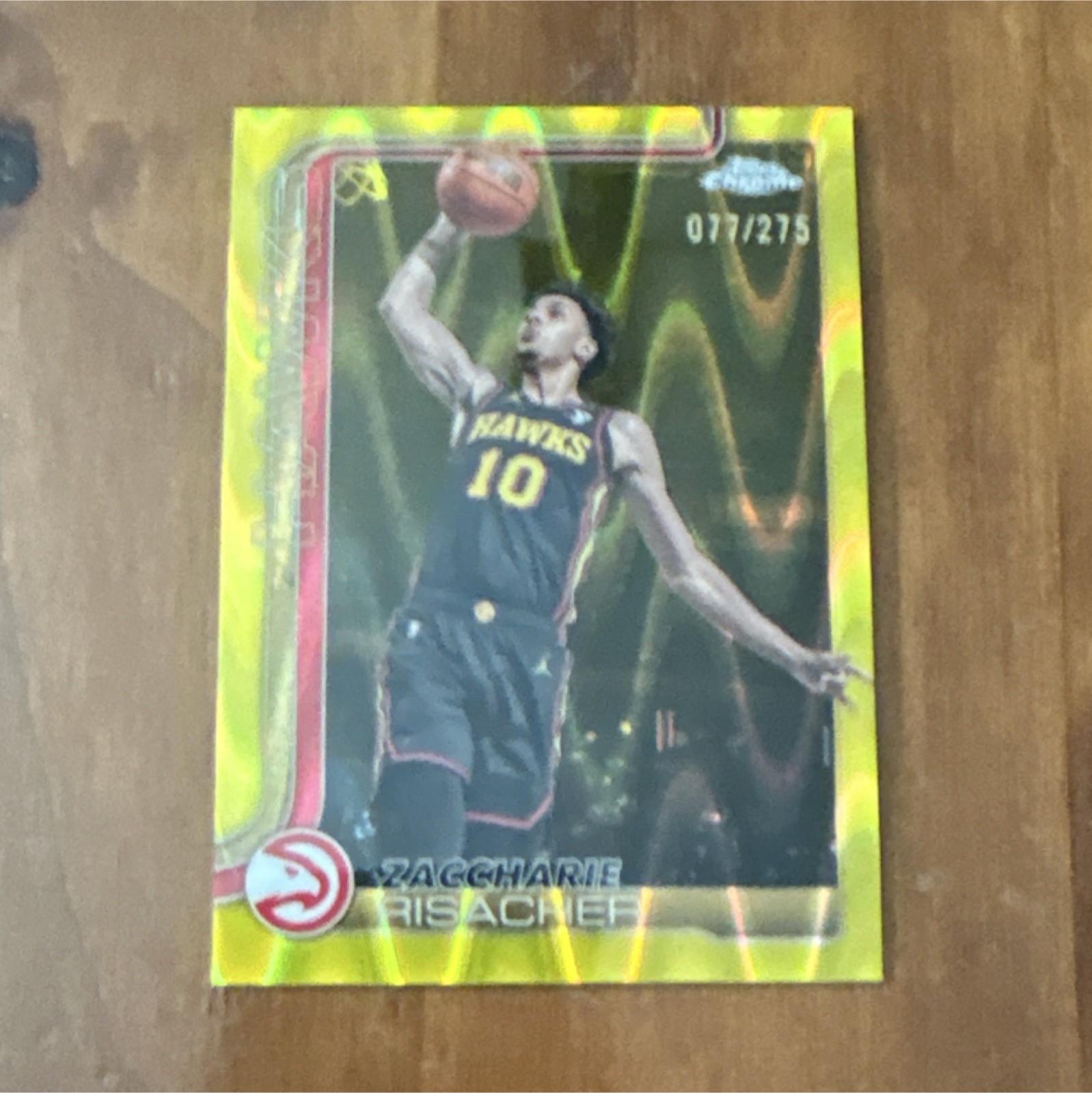 Topps 2024-25 Topps Chrome Zaccharie Risacher Yellow #2 Hawks /275