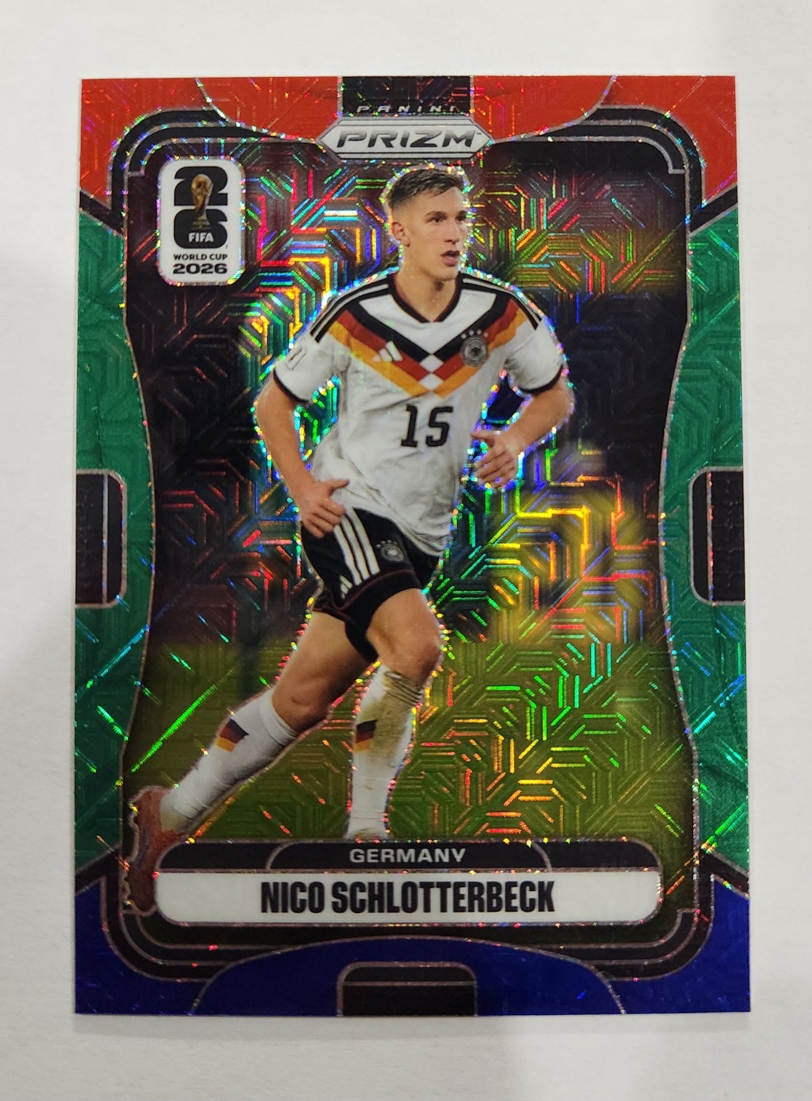 2026 Panini Prizm World Cup #44 Nico Schlotterbeck Red Green Blue Mojo Prizm Ssp