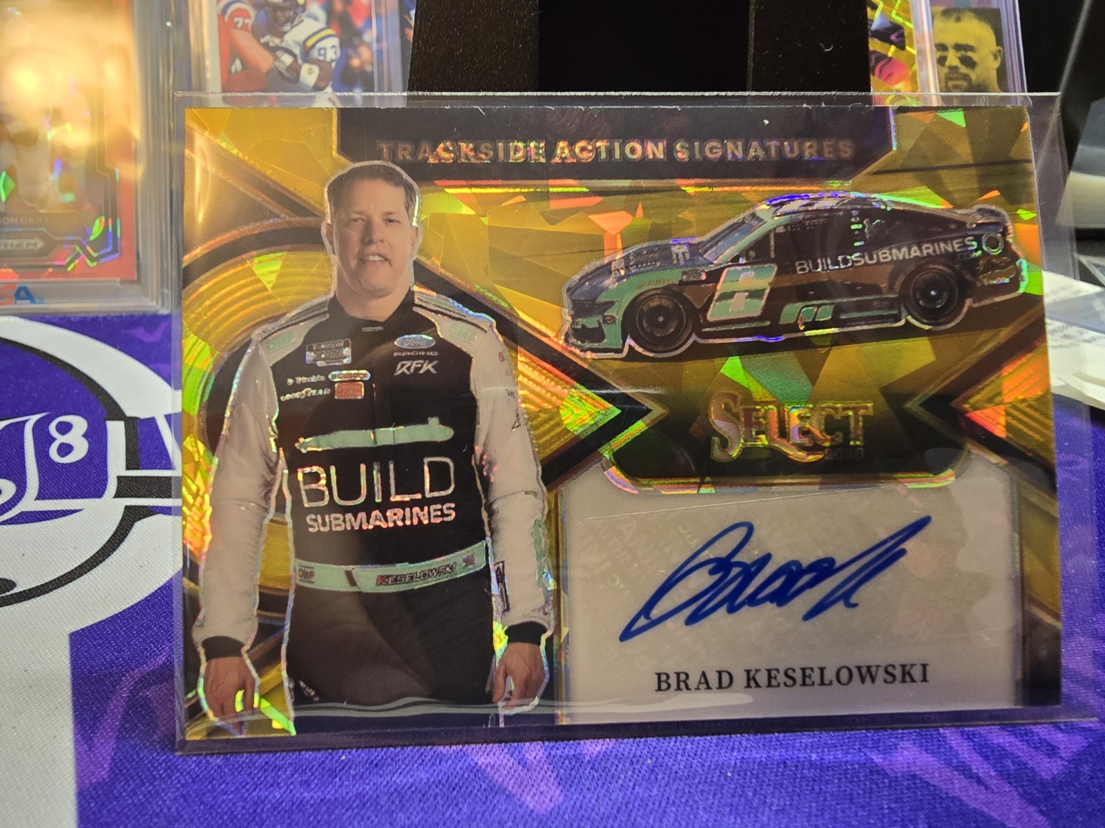 2026 Select Trackside Action Signatures Gold 6/10 Brad Keselowski Car # match