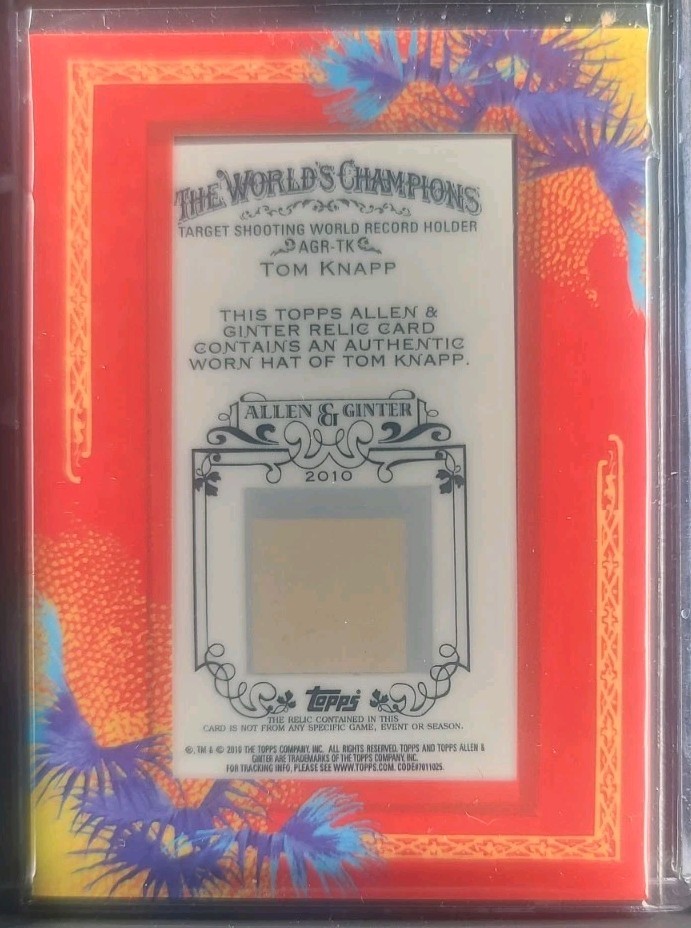 2010 Topps Allen & Ginter’s – Framed Mini Relics Tom Knapp #AGR-TK (MEM, RC)