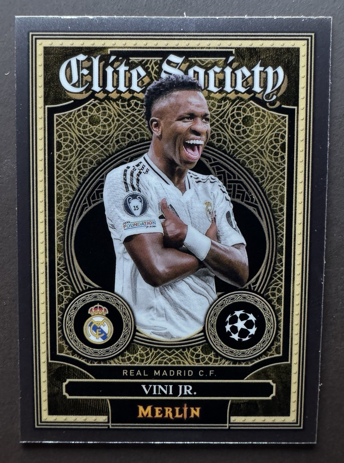 Vini Jr 2024 Topps Merlin Chrome UEFA #ES-15 Elite Society