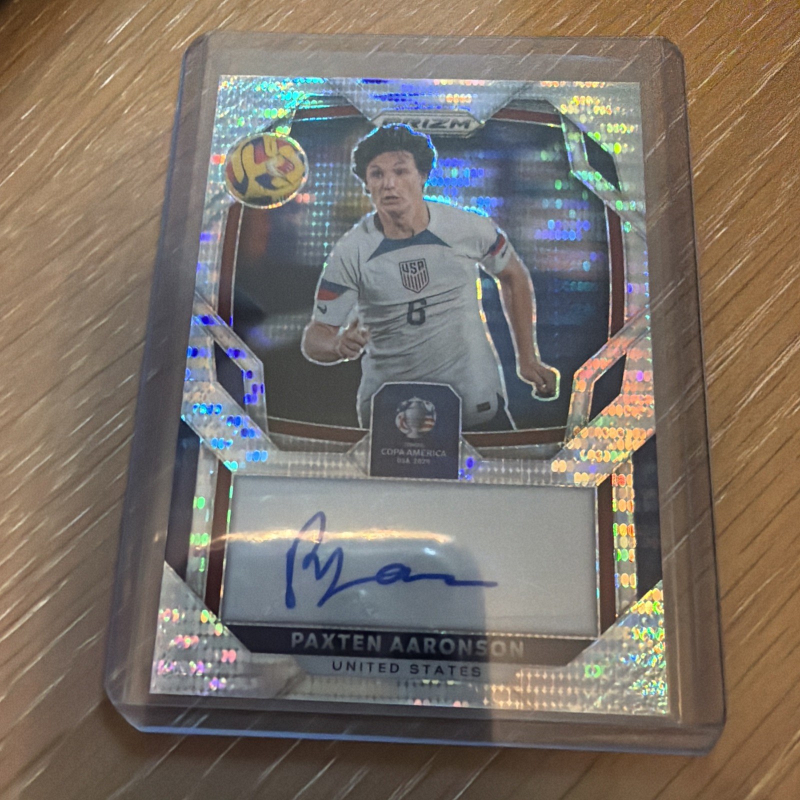 2024-25 Panini Prizm Copa America Paxten Aaronson Signatures Auto #S-PA USA
