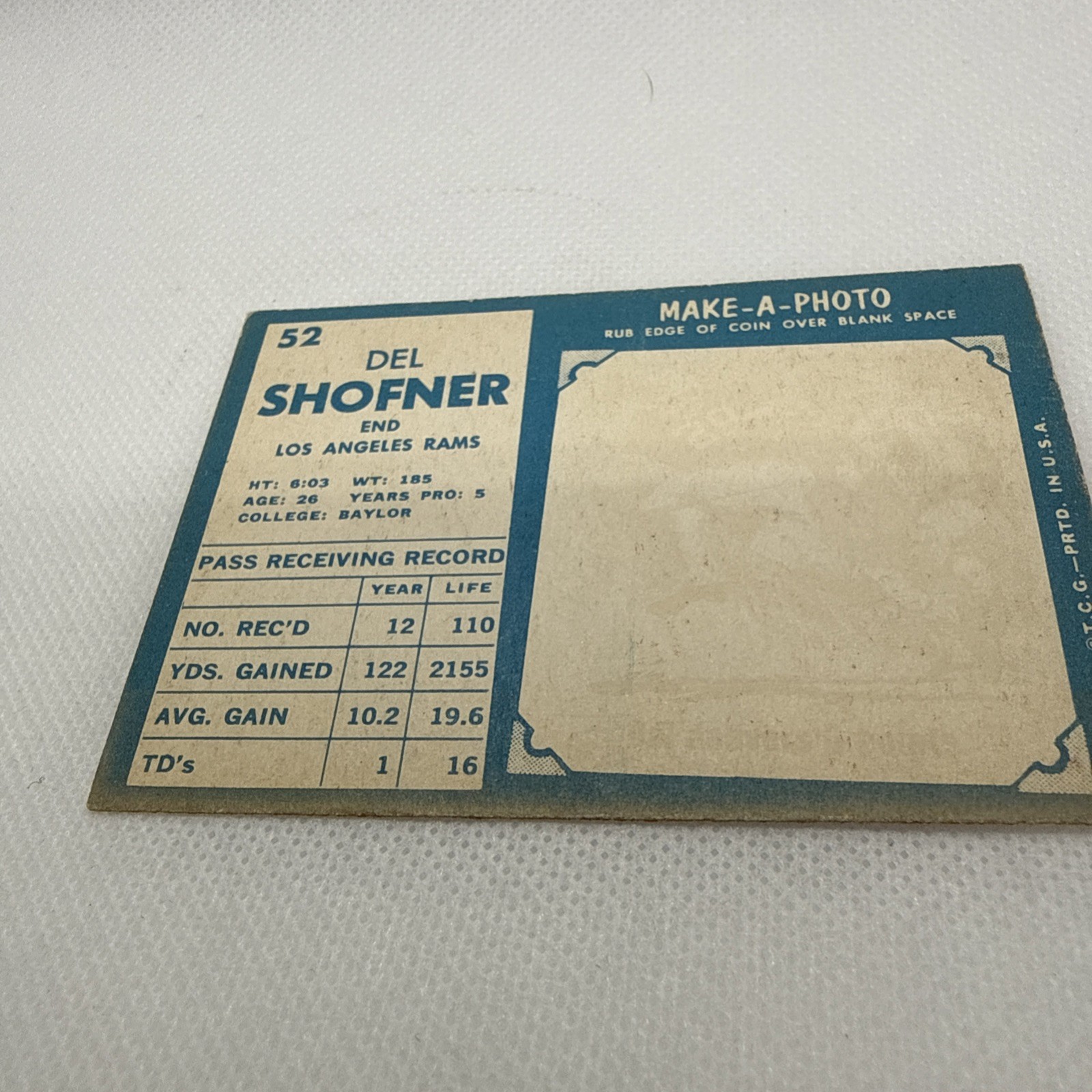 1961 Topps – Del Shofner #52
