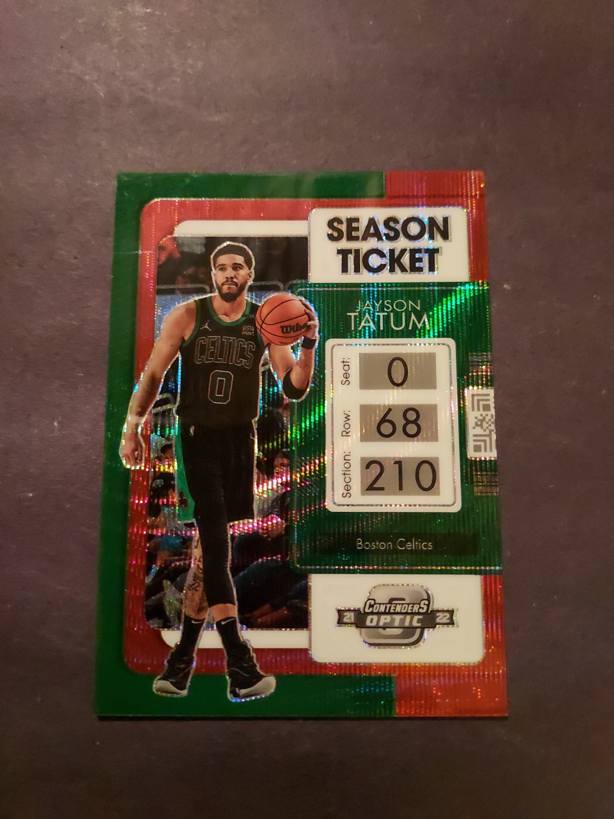 Jayson Tatum 2021-22 Panini Contenders Optic Red Wave Prizm 1