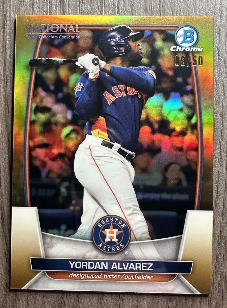 2023 Bowman Chrome National NSCC Yordan Alvarez Gold /50 #MLB-10 Houston Astros