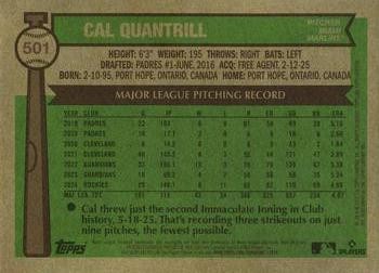 2025 Topps Heritage #501 Cal Quantrill Chrome Refractor