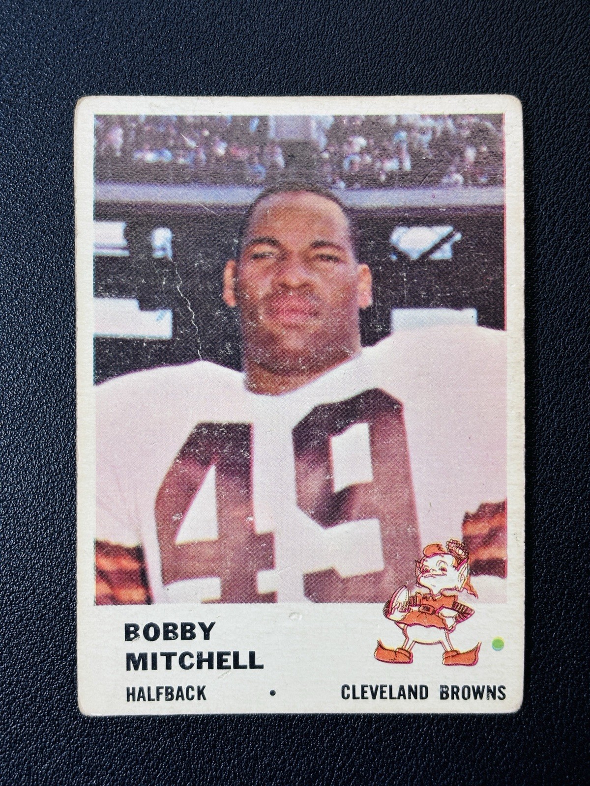 1961 Fleer Football Card #12 Bobby Mitchell Cleveland Browns