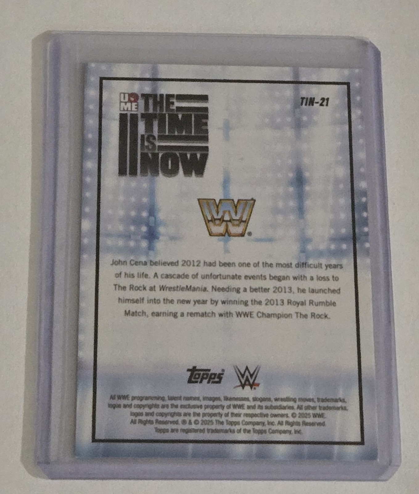 2025 Topps Chrome WWE John Cena The Time is Now insert #TIN-21