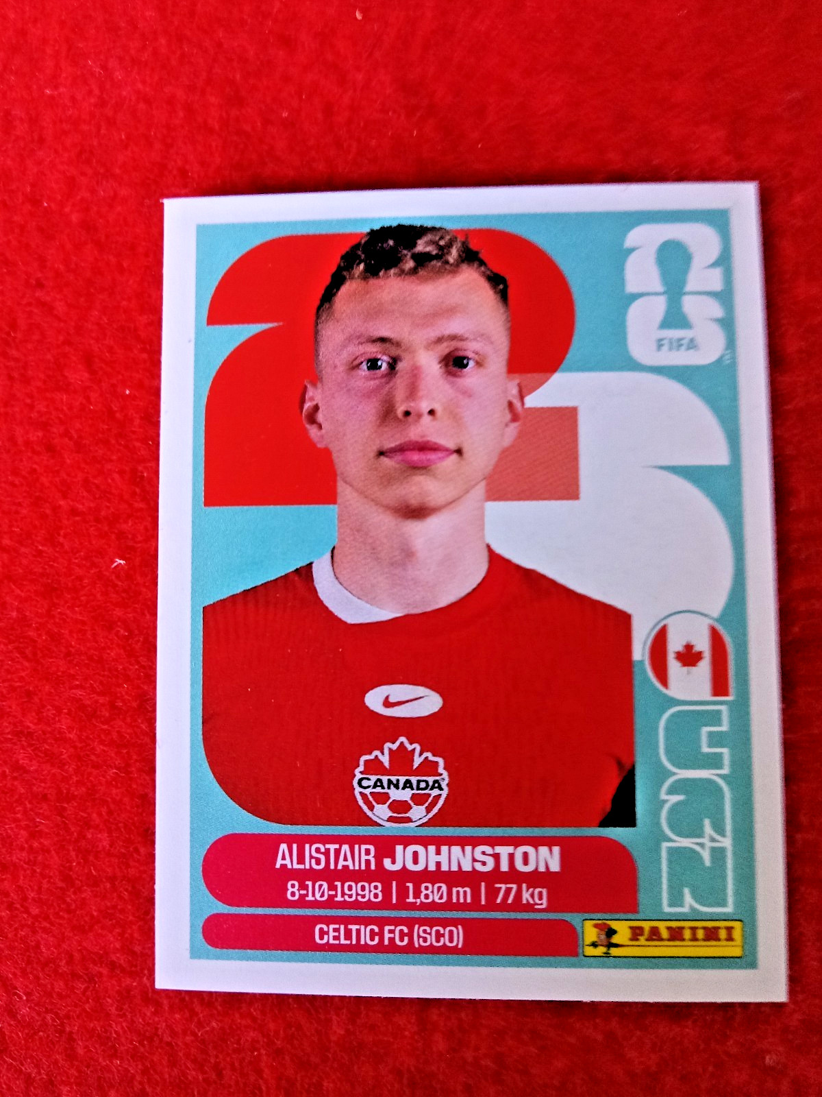 2026 FIFA WORLD CUP Sticker CAN 4 ALISTAIR JOHNSTON Mint
