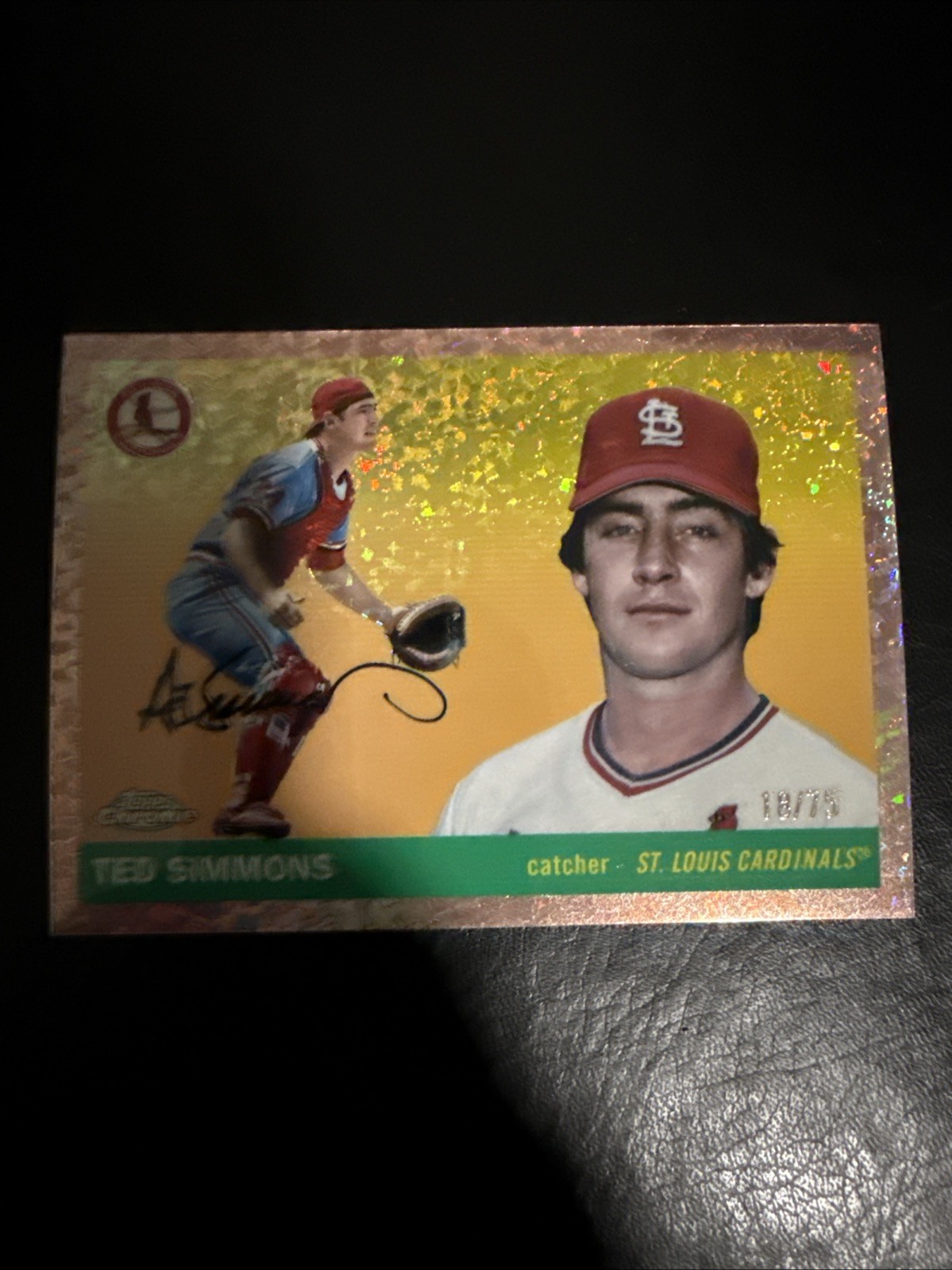 2025 Topps Platinum Ted Simmons /75 Rose Gold Sparkle