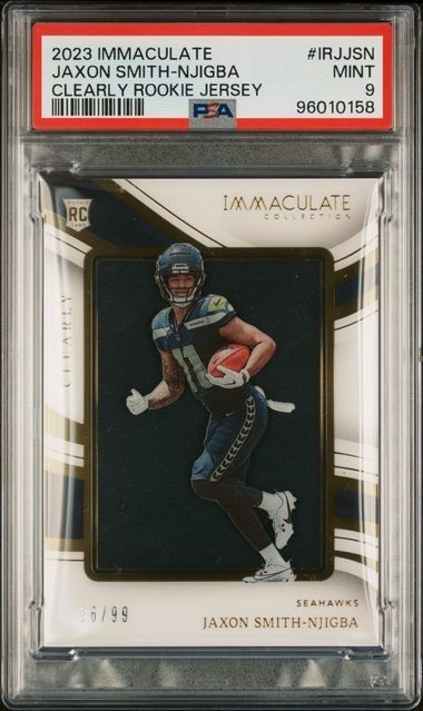 2023 Immaculate-Clearly Rookie Jersey Jaxon Smith-Njigba PSA9 POP2 (No PSA 10’s)