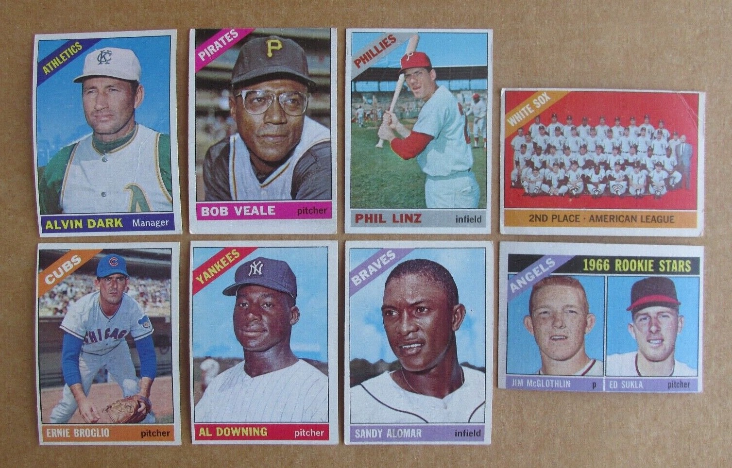 1966 TOPPS BASEBALL CARD SINGLES #251-579 COMPLETE YOUR SET U-PICK