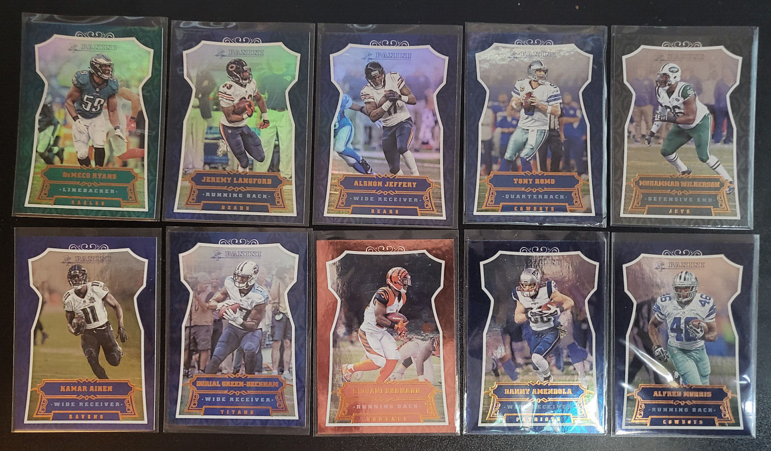 2016 Panini Football Shining Armor Parallel 28 card set – See pics and details