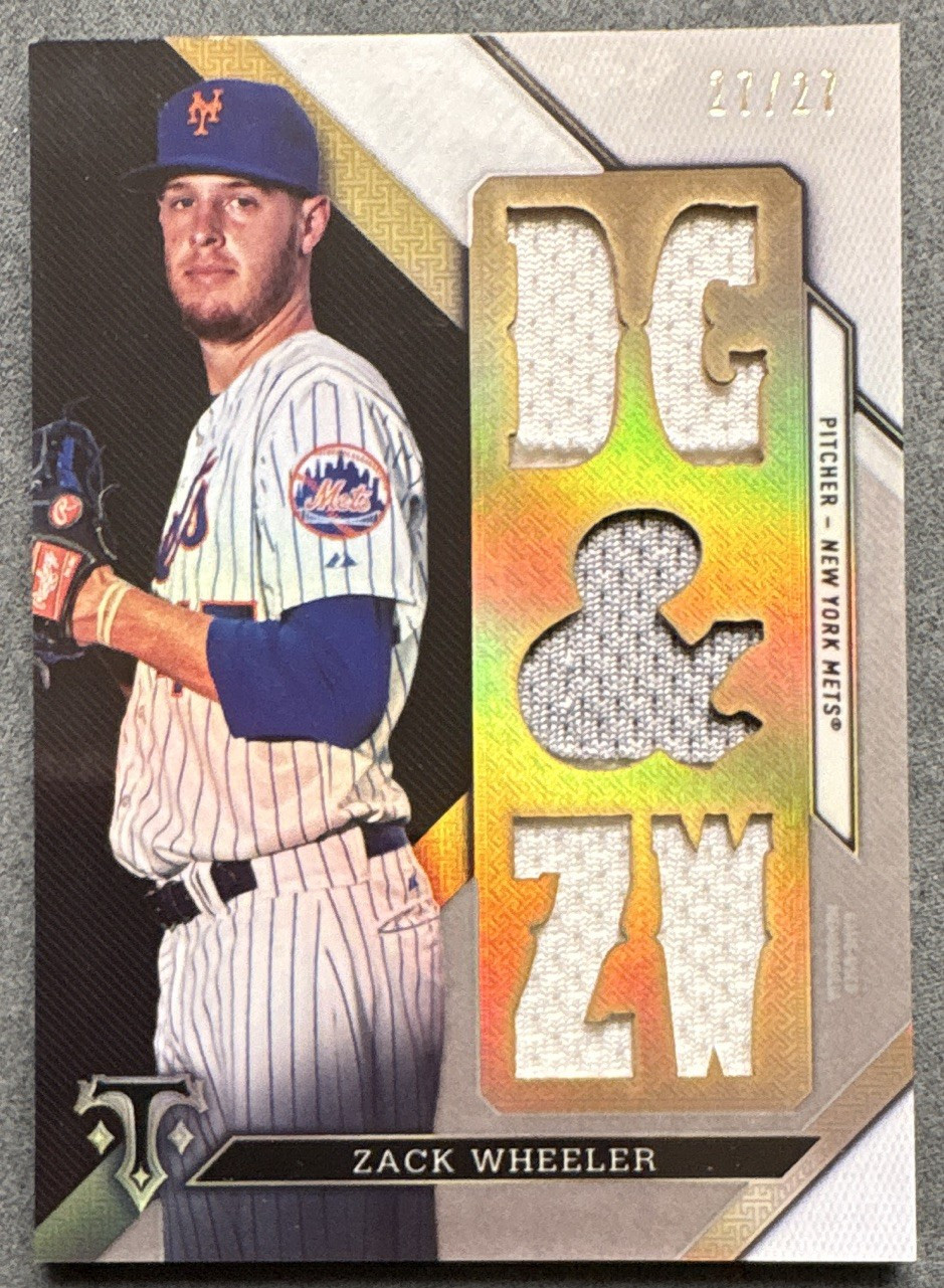Zack Wheeler /27 Topps Triple Threads Relic Patch 2016 Mets Phillies MLB