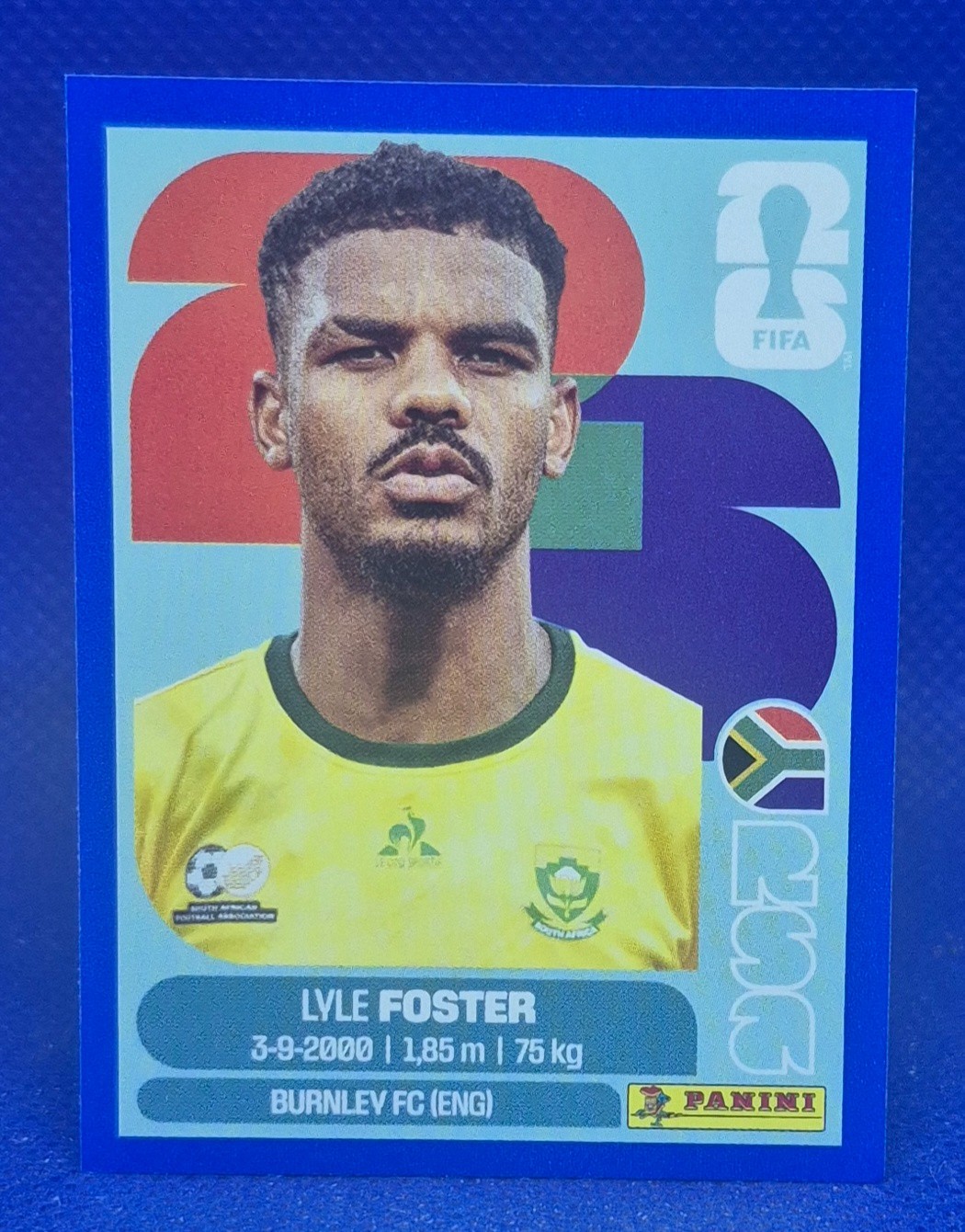 2026 Panini FIFA World Cup Sticker Lyle Foster #RSA 17 – Blue Border