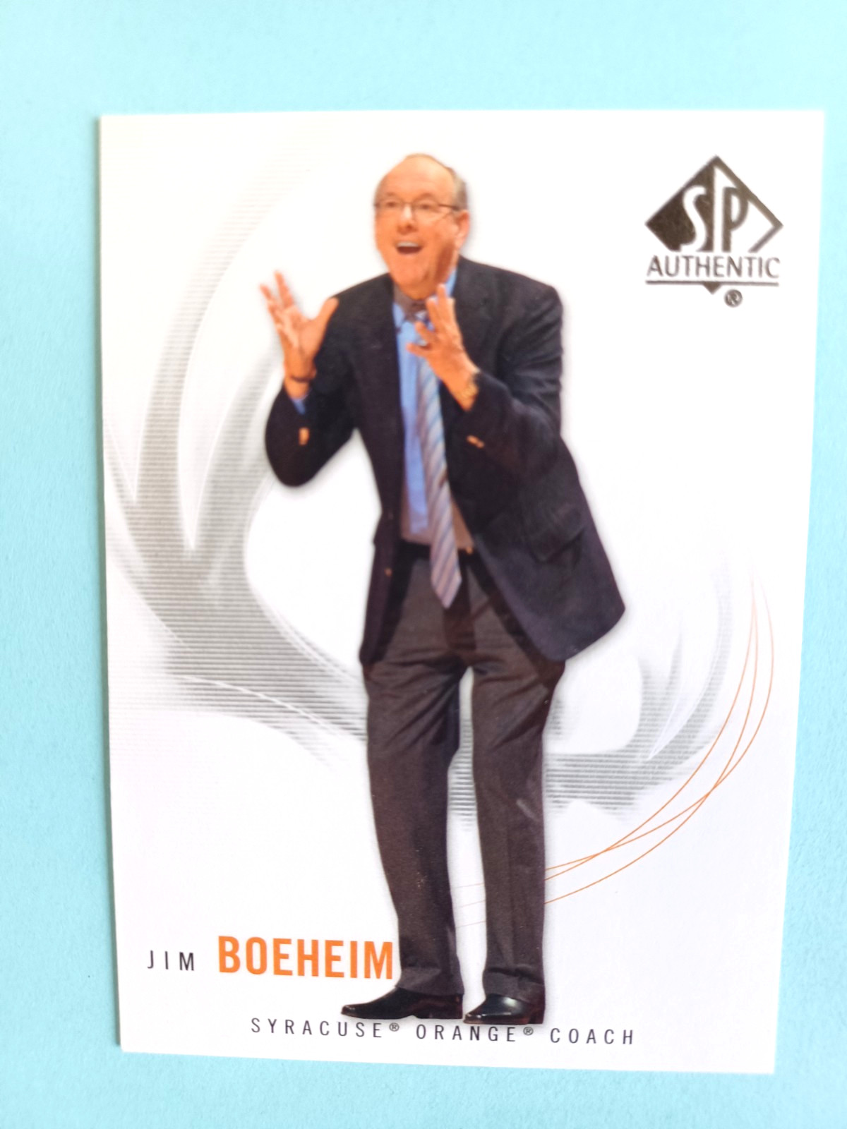 2010 SP AUTHENTIC BASKETBALL JIM BOEHEIM #85 COACH SYRACUSE ORANGE