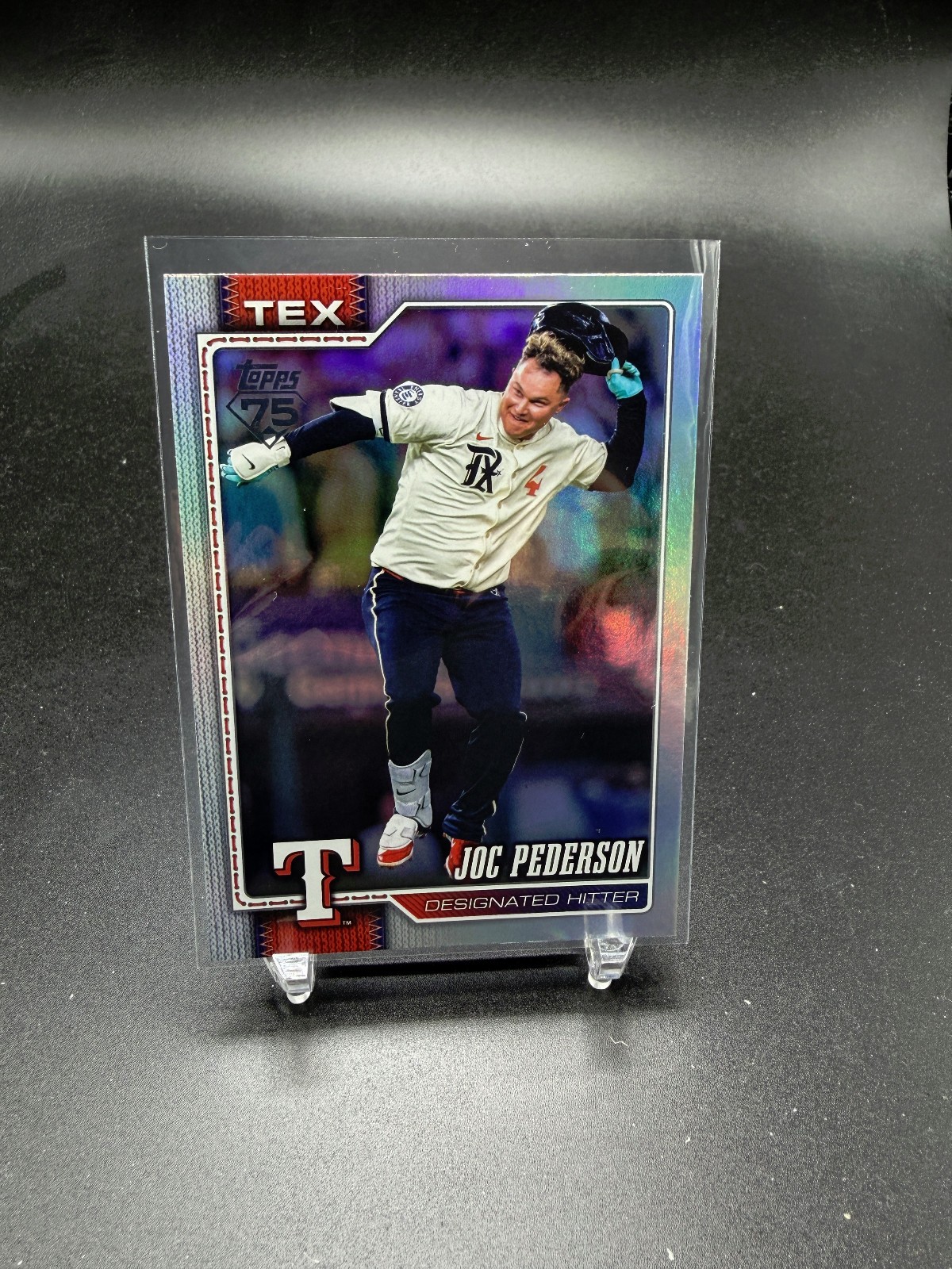 Joc Pederson Rainbow Foil 2026 Topps Series 2 #592 Texas Rangers Parallel