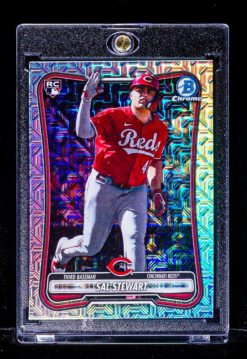 Sal Stewart RARE CHECKERBOARD REFRACTOR INVESTMENT ROOKIE CARD Reds SP RC
