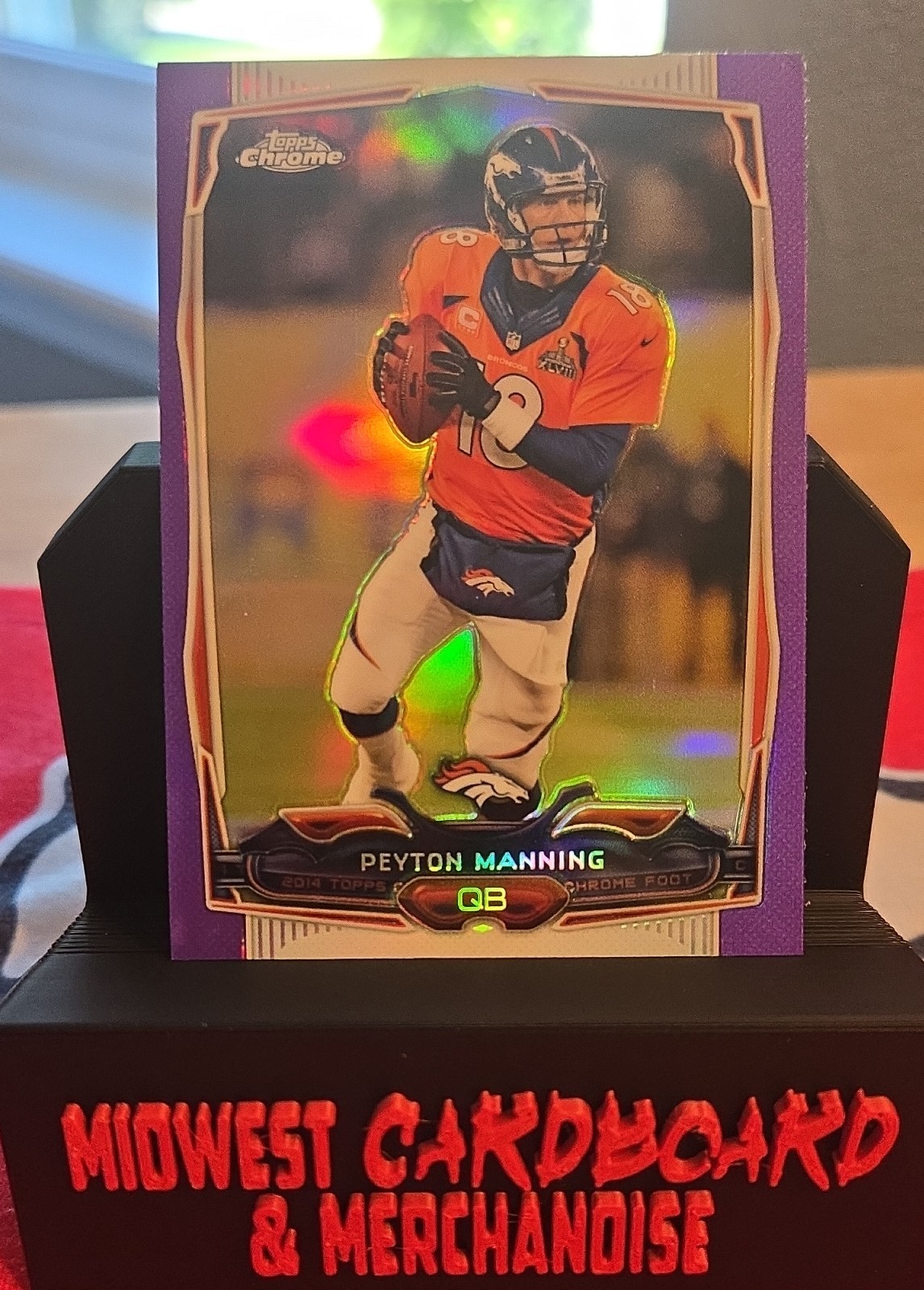 2014 Topps Chrome – Peyton Manning #42 SP Purple Refractor