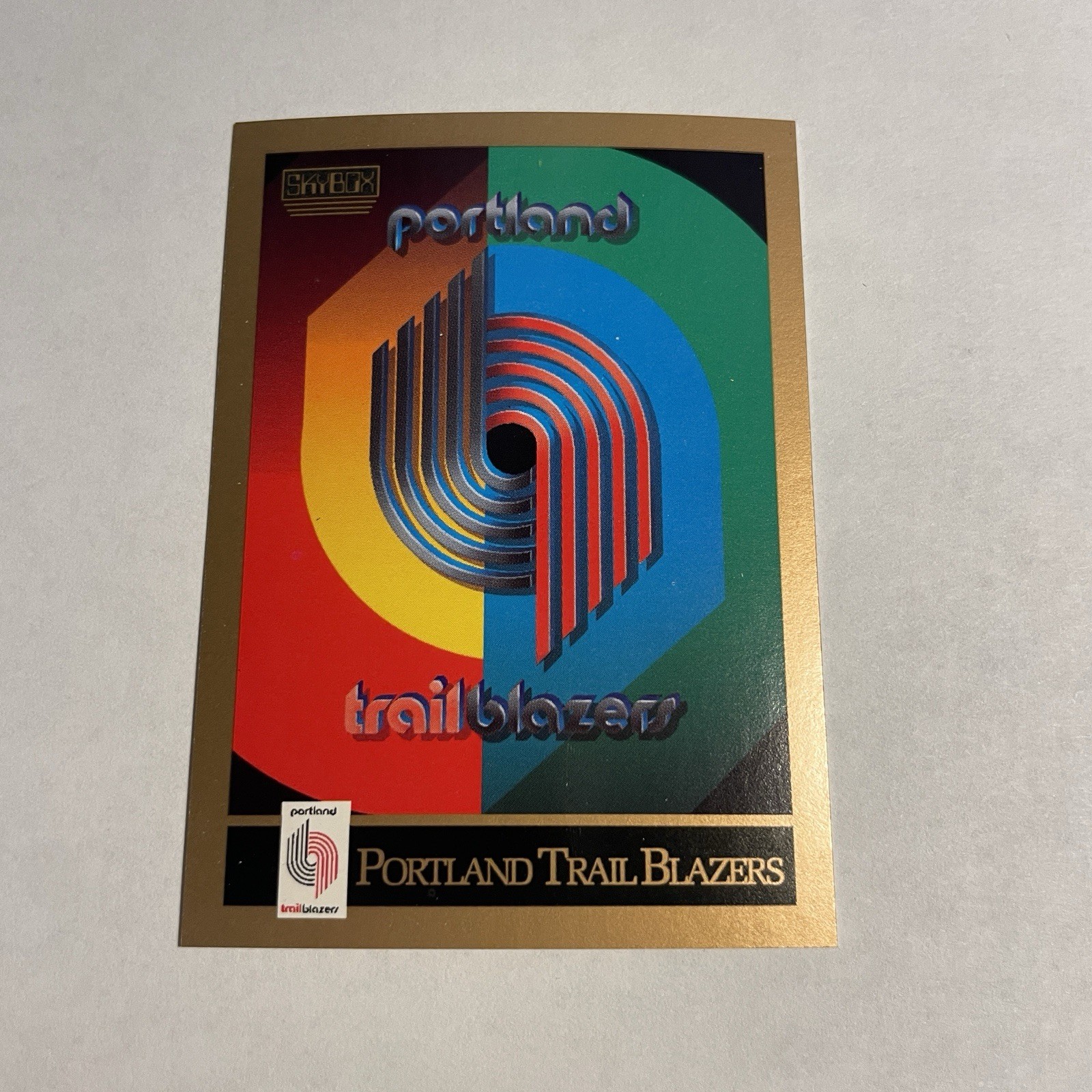 1990-91 SkyBox Trail Blazers Basketball Card #349 Portland Trail Blazers