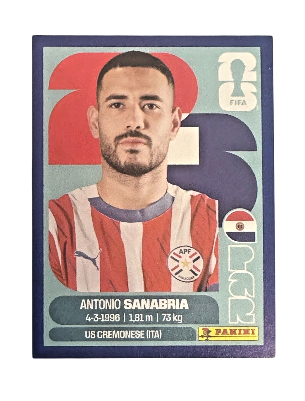 Panini FIFA World Cup 2026 Sticker PAR 20 Antonio Sanabria BLUE BORDER Paraguay