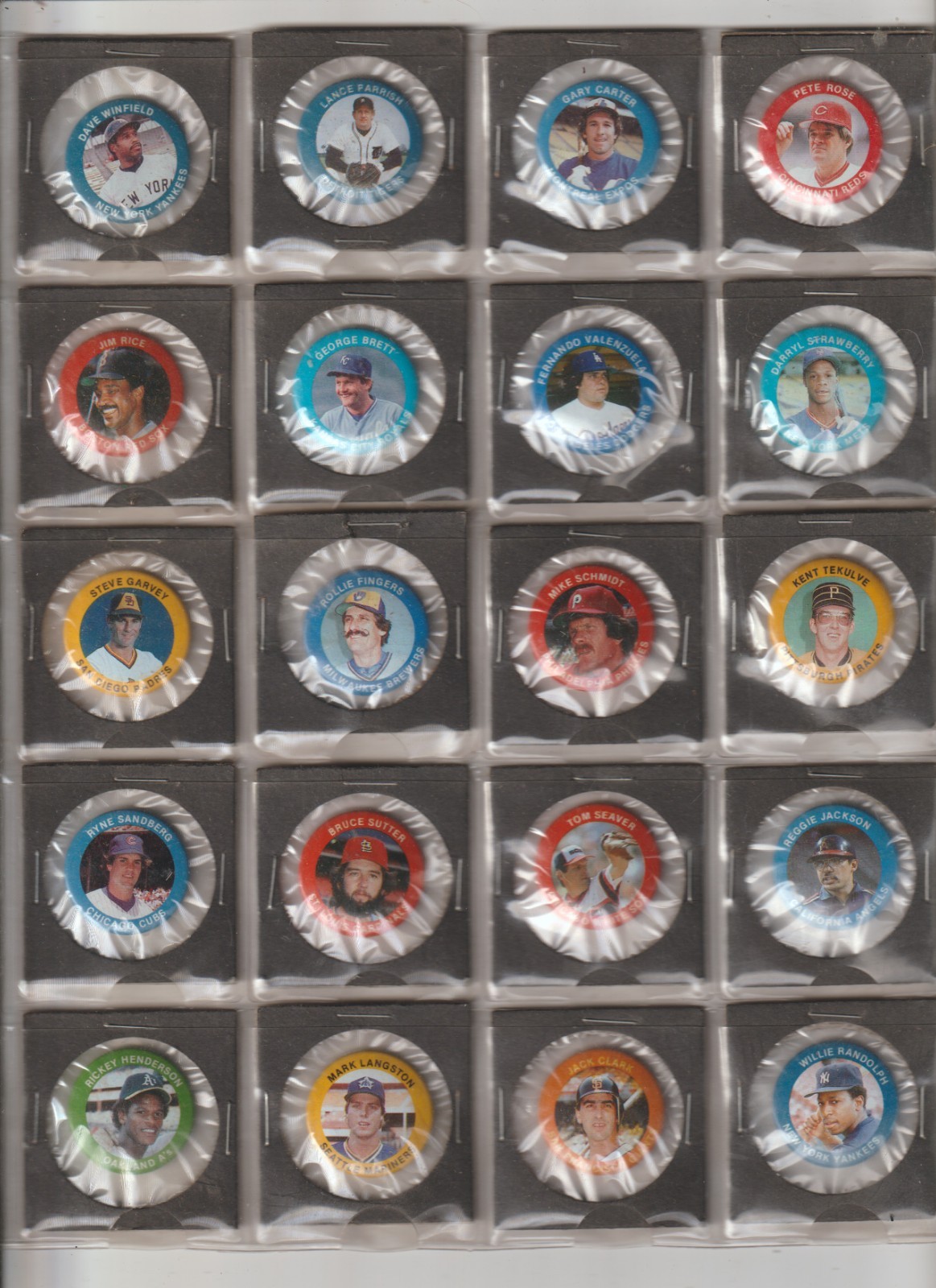 1984 FUN FOODS BASEBALL HAND COLLATED 133-CARD COMPLETE PIN SET W/D.MATTINGLY