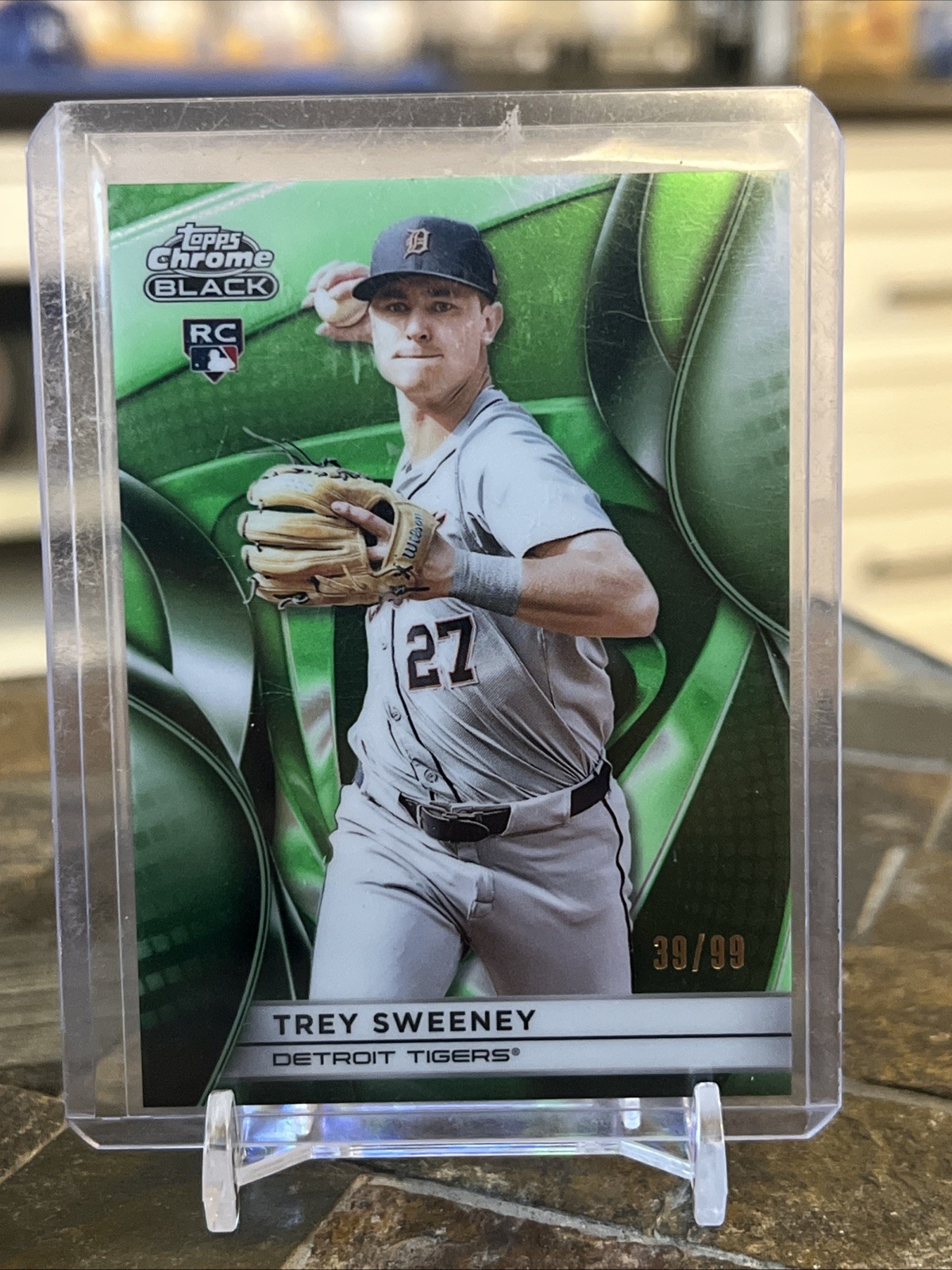 Topps Chrome 2025 Trey Sweeney RC True Green Refractor 39/99