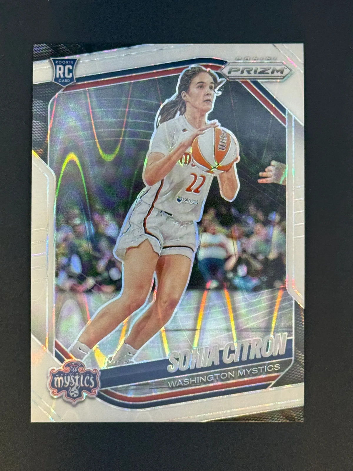 2025 Panini Prizm WNBA Sonia Citron White Seismic Prizm #122 Washington Mystics