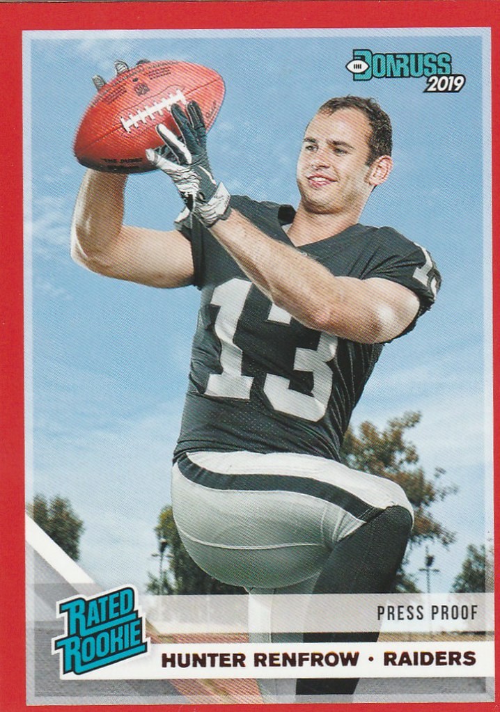 2019 Donruss Red Press Proof Hunter Renfrow – Las Vegas Raiders