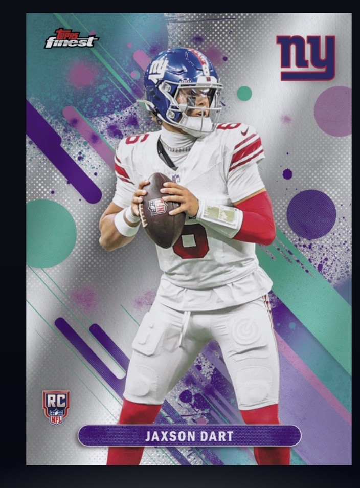 2025 Topps NFL Finest -Common base Rookie RC- JAXSON DART (TOPPS NFL DigitaICard
