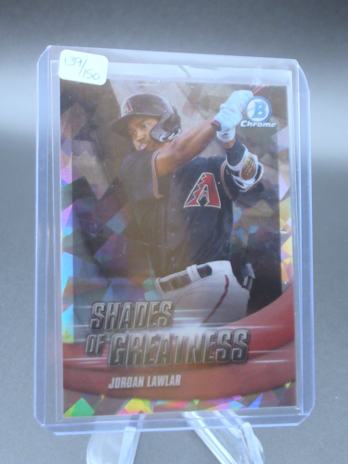 2022 Bowman Chrome Jordan Lawlar Shades of Greatness Atomic /150 Diamondbacks RC