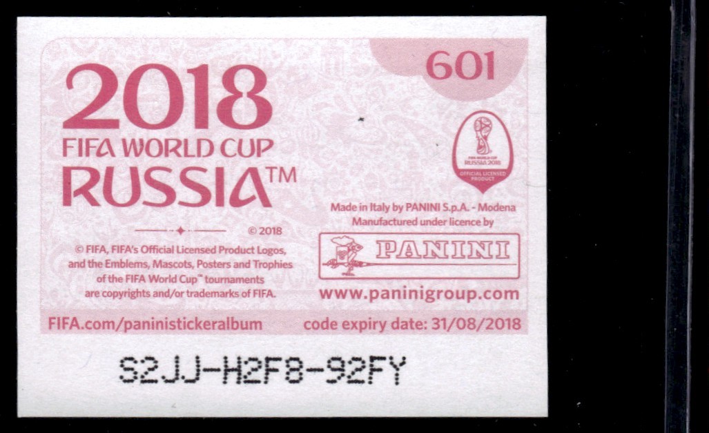 TEAM PHOTO SENEGAL 2018 PANINI FIFA WORLD CUP RUSSIA SENEGAL #601 STICKER