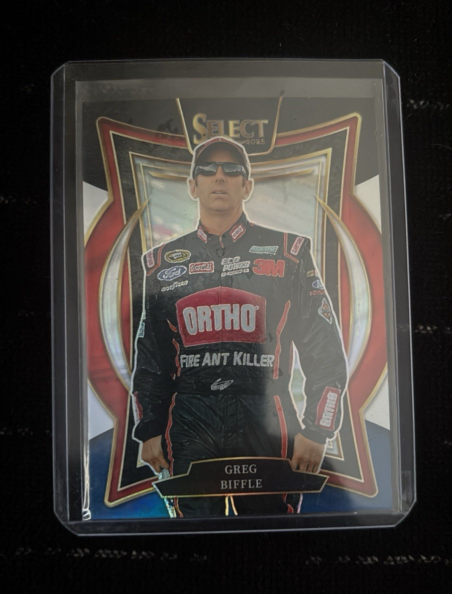 2025 Panini Select Grandstand Greg Biffle #60 Black & Blue Prizm /49 NASCAR