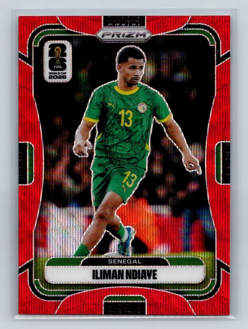 Iliman Ndiaye 2026 Panini Prizm FIFA World Cup Red Wave Prizm #399 Senegal /39