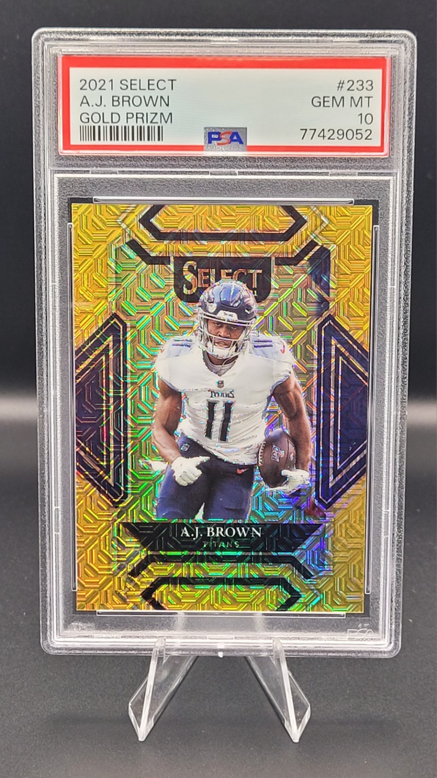 2021 Select AJ Brown Club Level Gold /10 PSA 10 💎