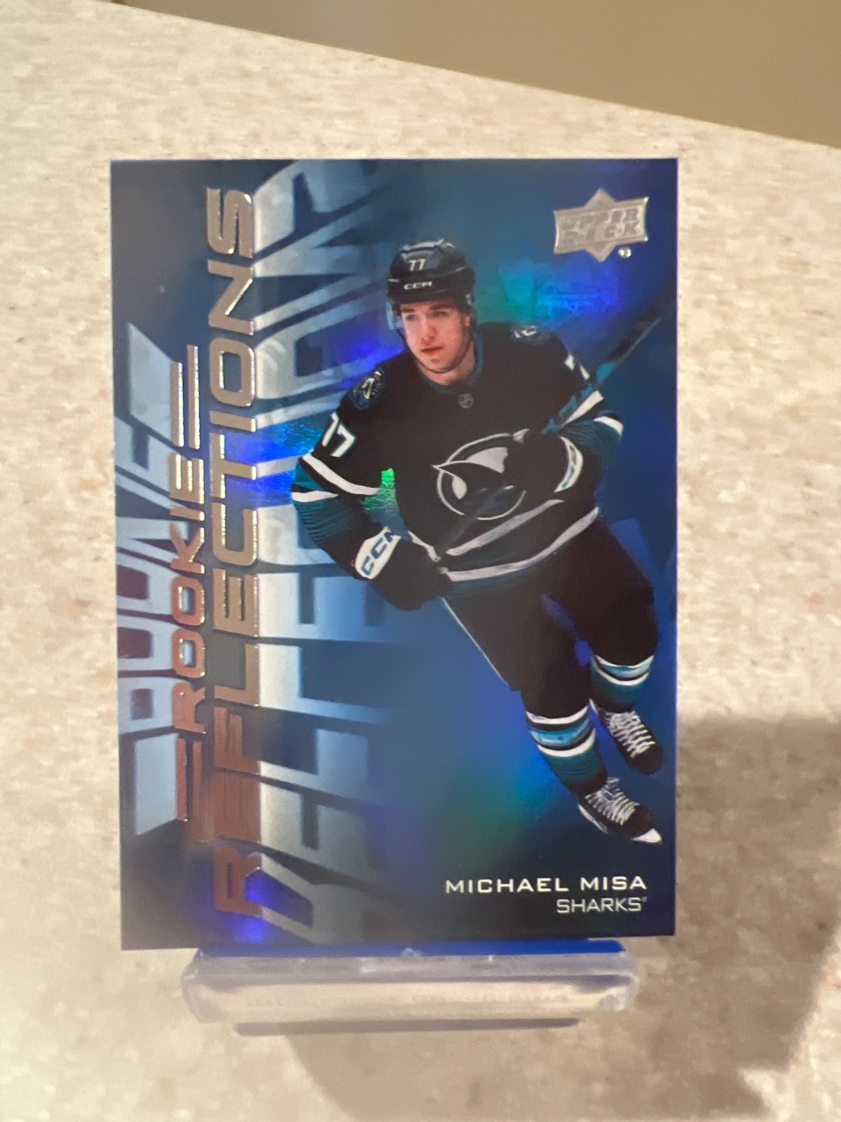 2025-26 Upper Deck Extended Michael Misa Rookie Reflections RR-9 Sharks RC