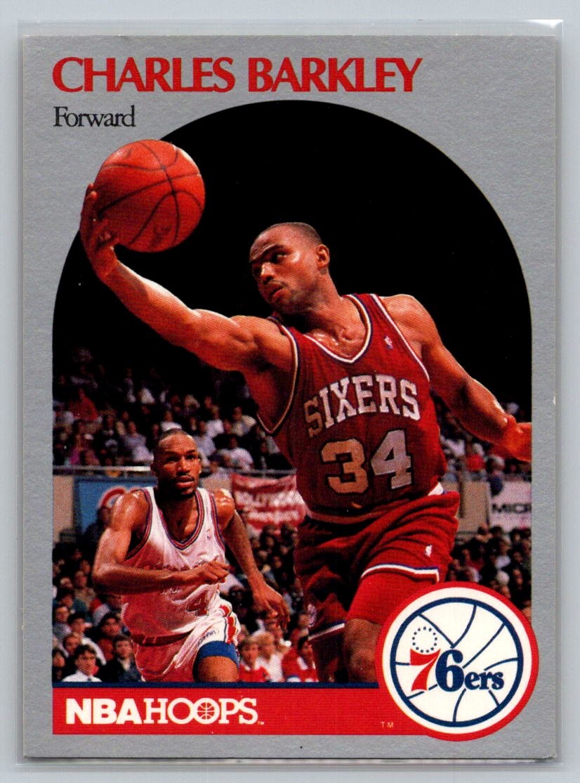 Charles Barkley 1990-91 Hoops #225 Philadelphia 76ers – Free Shipping
