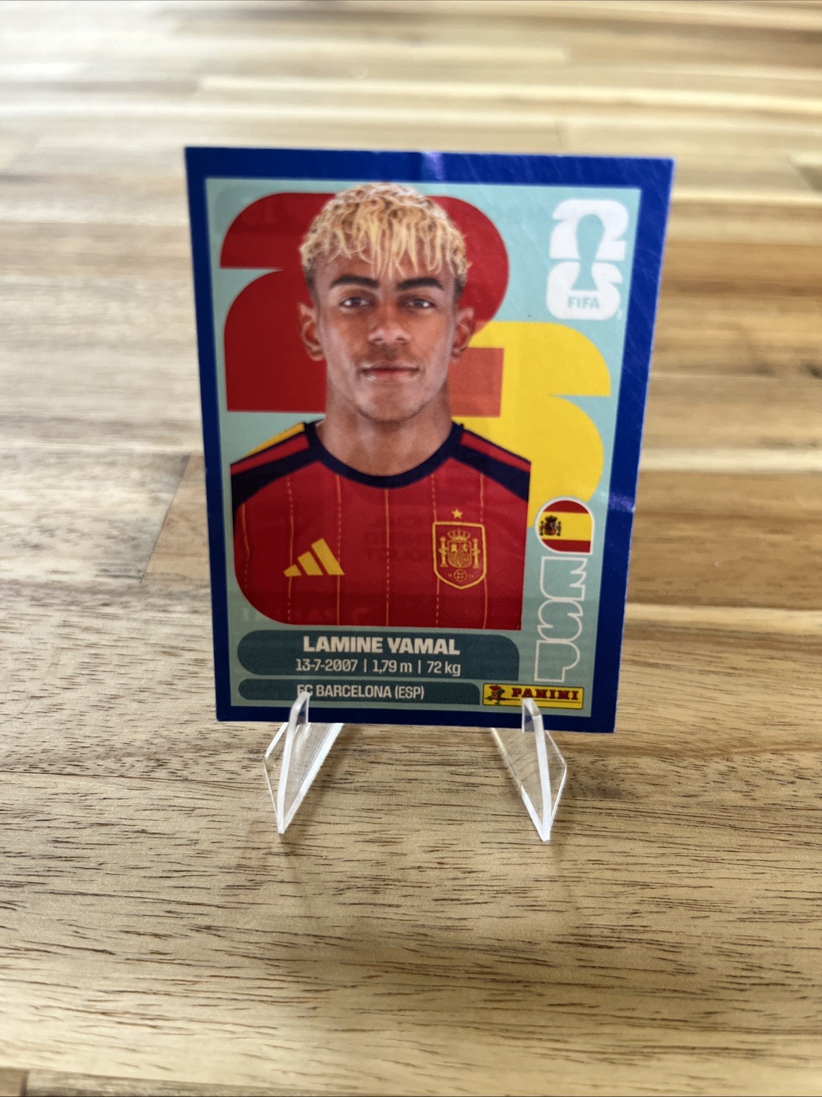 2026 Panini FIFA World Cup Lamine Yamal #ESP15 Blue Sticker