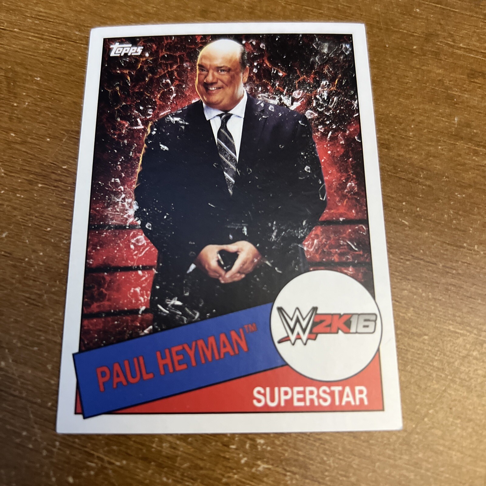 2015 Topps Heritage Paul Heyman WWE 1985 #6 WWE 2K16 ECW